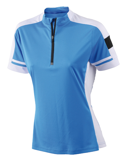 JN451 James+Nicholson Damen Radtrikot 1/2 Reißverschluss