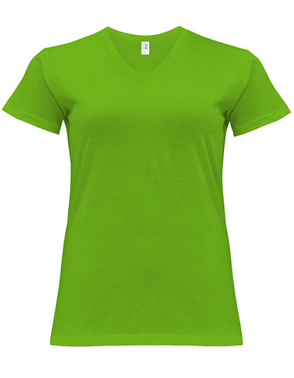 JHK604 JHK CURVES T-Shirt V-Ausschnitt Damen