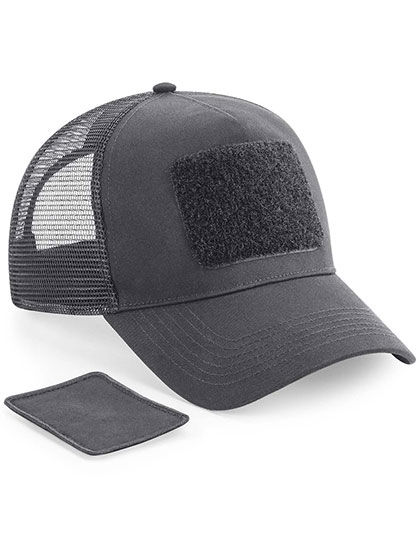 CB641 Beechfield Kappe Patch Fernfahrerkappe mit Snapback-Größeneinsteller im Retro-Stil