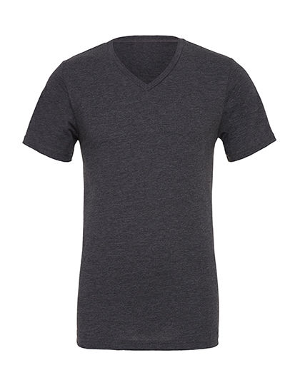 CV3005CVC Canvas Unisex melliertes CVC kurzarm V-Ausschnitt T-Shirt