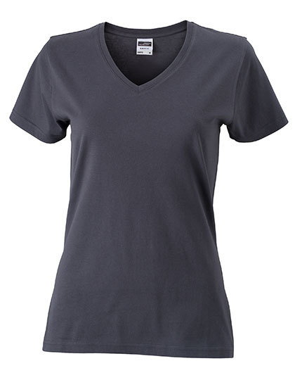 JN972 James+Nicholson Damen V-Ausschnitt T-Shirt kurzarm schlanke Passform