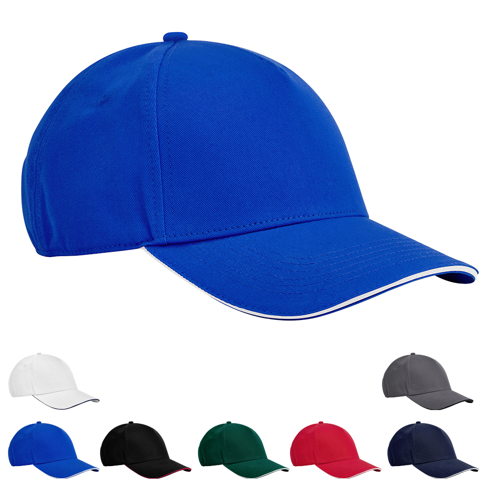 CB825C Beechfield EarthAware® klassische 5 Panele Kappe Bio-Baumwolle Sandwich-Schirm