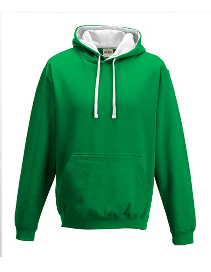 JH003 Just Hoods Varsity Kapuzenpullover mit doppellagiger Kapuze mit kontrastfarbener Innenseite