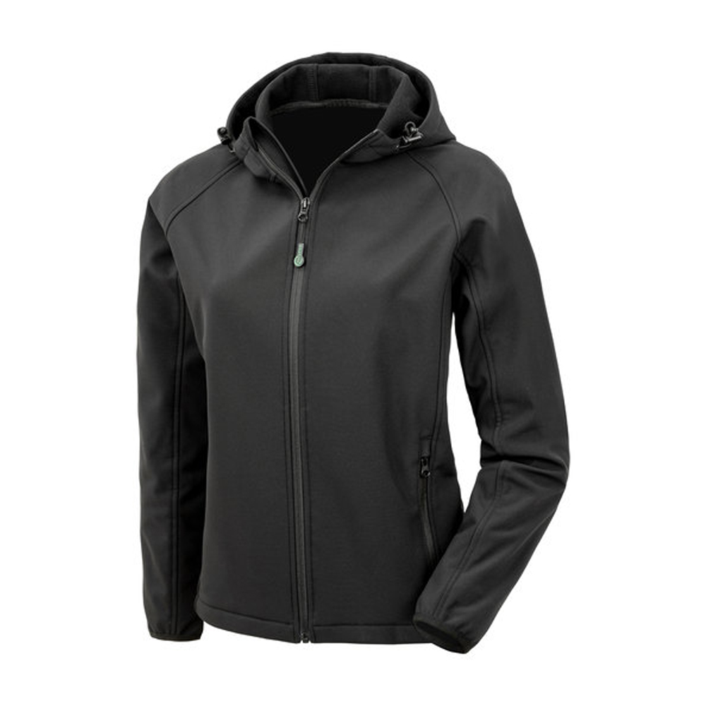 RT911F Result Genuine Recycled Damen recycelte 3-lagige bedruckbare Softshell Jacke mit Kapuze