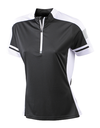 JN451 James+Nicholson Damen Radtrikot 1/2 Reißverschluss