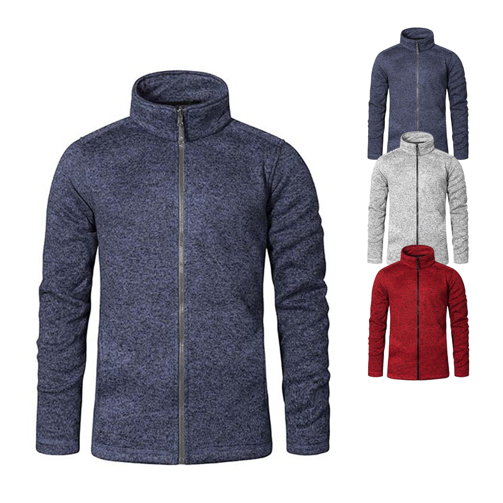 E7720 Promodoro Herren Strickfleece Jacke mit Stehkragen C+