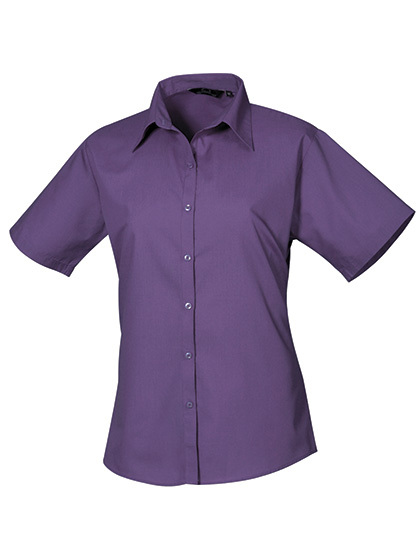PW302 Premier Workwear Damen Poplin kurzarm Bluse (Damenbluse/Kurzarm)