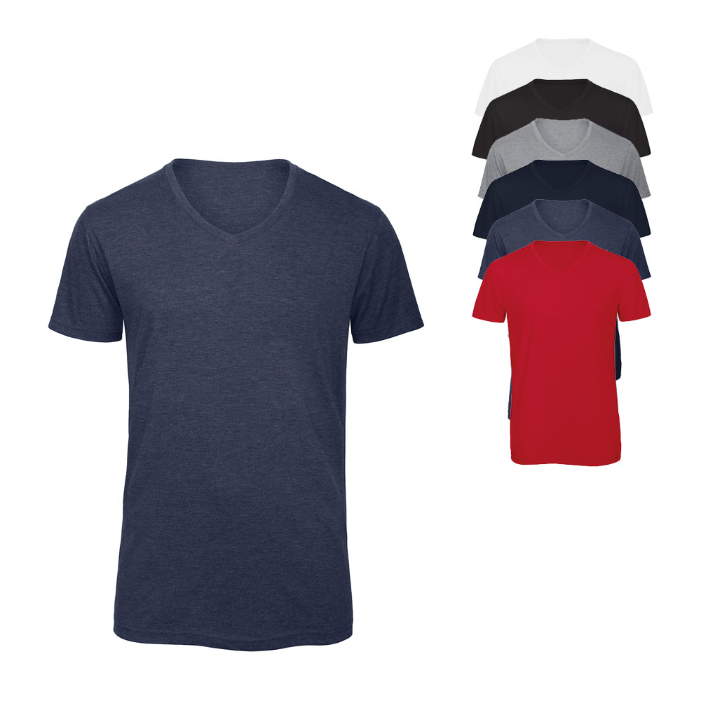 BCTM057 B&C V-Ausschnitt TRIBLEND T-Shirt kurzarm /Herren