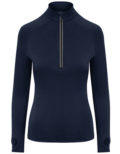 JC035 Just Cool Damen Oberteil mit halben Reißverschluss Sporttop