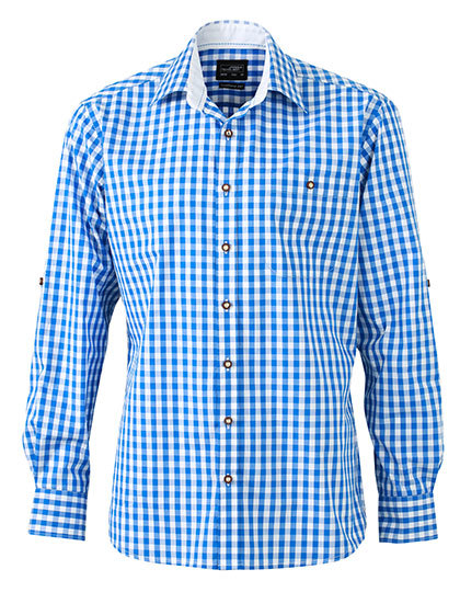 JN638 James+Nicholson Herren Traditionell Hemd