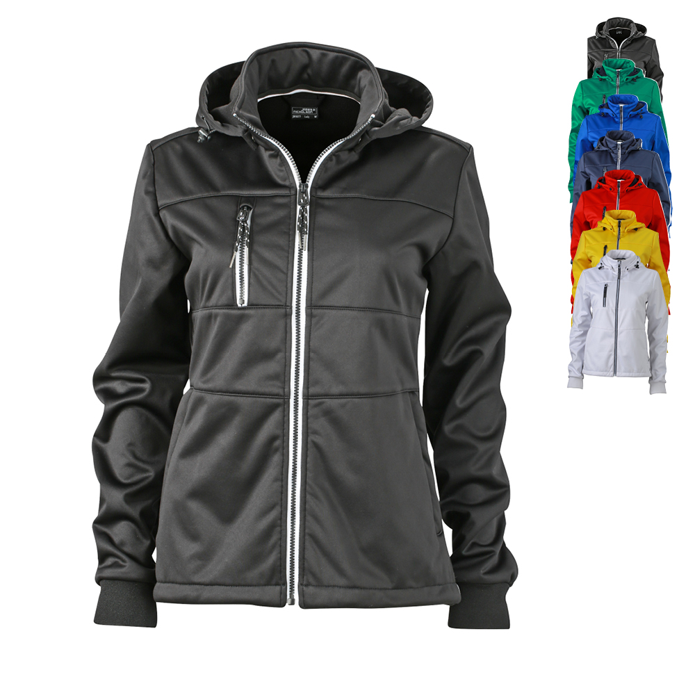 JN1077 James+Nicholson Damen maritime Softshelljacke