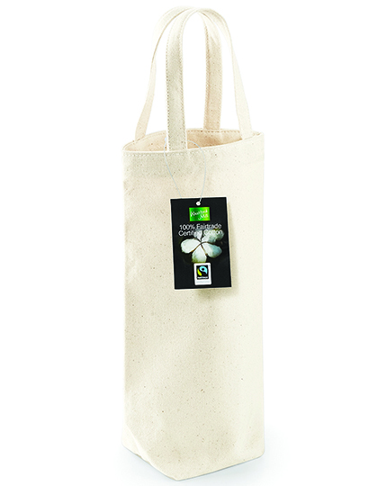 WM620 Westford Mill Fairtrade Flaschentasche aus Baumwolle Tasche