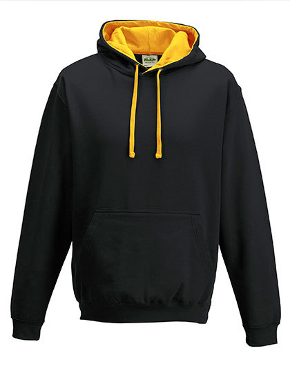 JH003 Just Hoods Varsity Kapuzenpullover mit doppellagiger Kapuze mit kontrastfarbener Innenseite