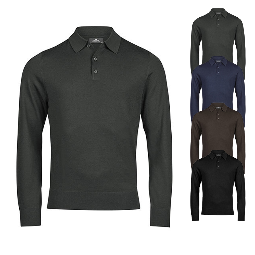 TJ6002 Tee Jays Strickpolo langarm
