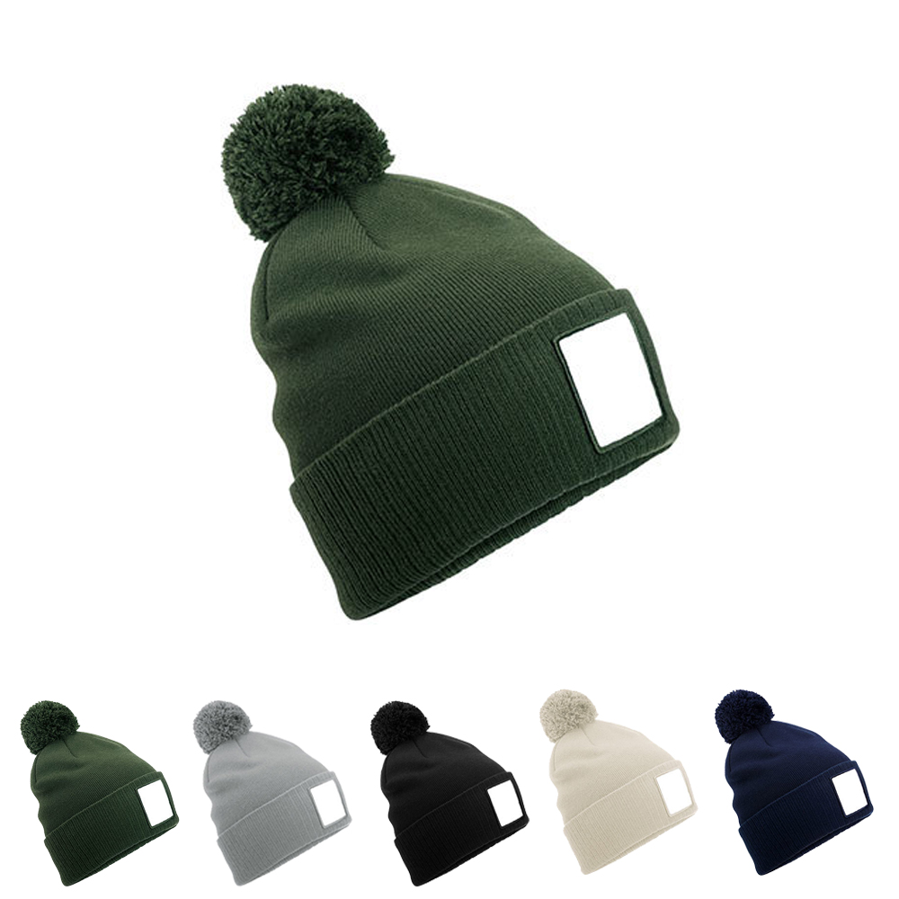 CB338R Beechfield Mütze mit Applikation und Bommel