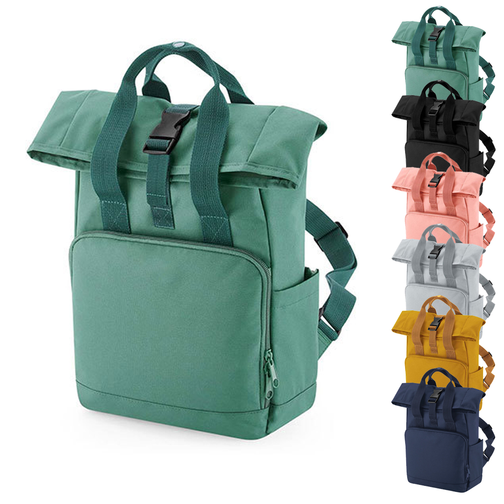 BG118S BagBase Recycelter Mini Twin Handle Roll-Top Rucksack