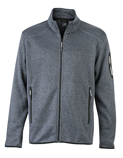JN762 James+Nicholson Herren Strickfleecejacke