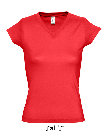 L156 SOL´S Damen V-Ausschnitt T-Shirt Moon
