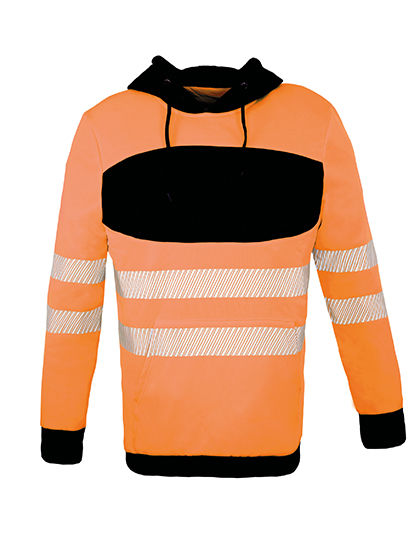 KX1002 Korntex EOS Hi-Vis Arbeitskleidung Kapuzensweatshirt mit großer Druckfläche auf der Brust