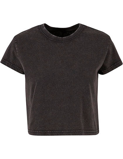 BY305 Build Your Brand Damen bauchfreies T-Shirt Vintage-Stil