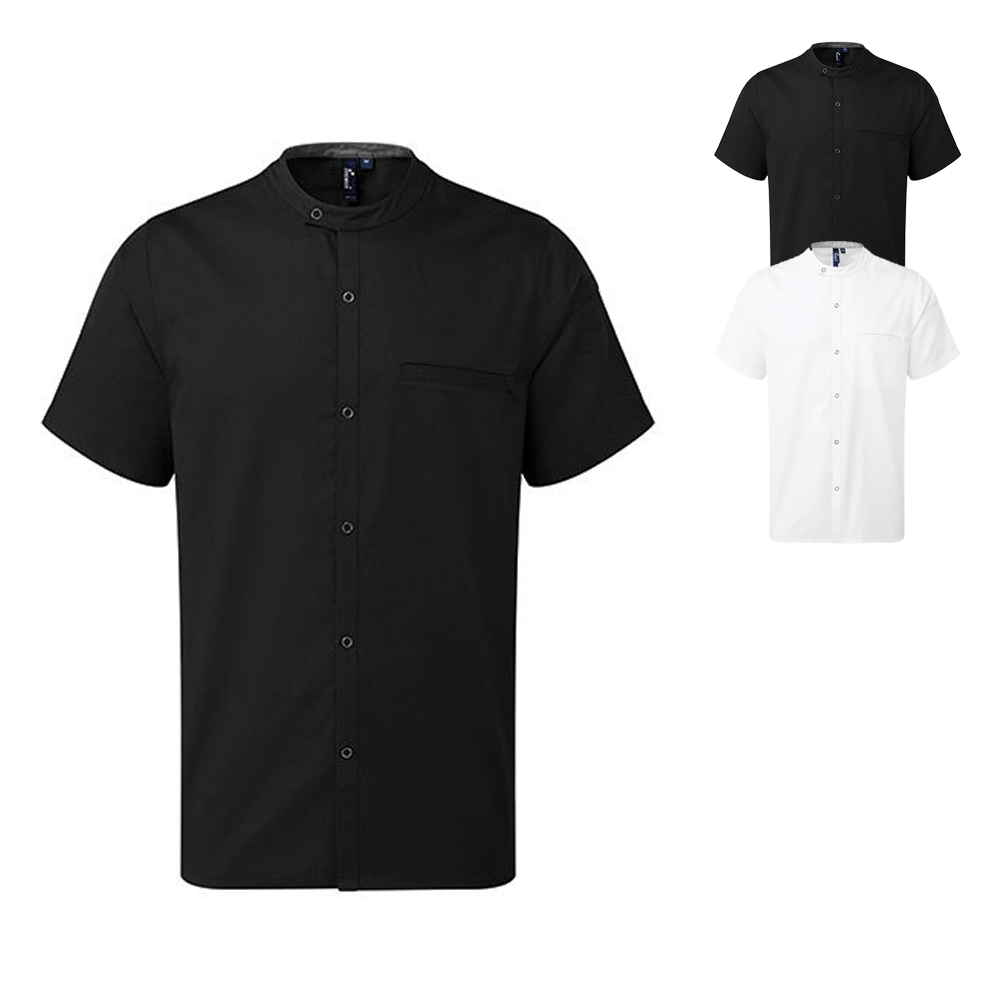 PW904 Premier Workwear recycelte Kochjacke kurzarm