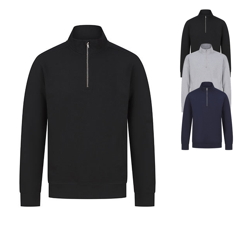 W842 Henbury Unisex Nachhaltiges 1/4-Reißverschluss Sweatshirt