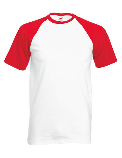 Fruit of the Loom T-shirt kurzarm Baseball-Stil