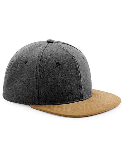 CB668 Beechfield Kappe mit Wildlederoptik Snapbackverschluss