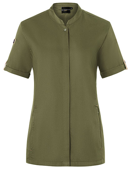 KY135 Karlowsky Damenkochjacke Green-Generation Kurzarm