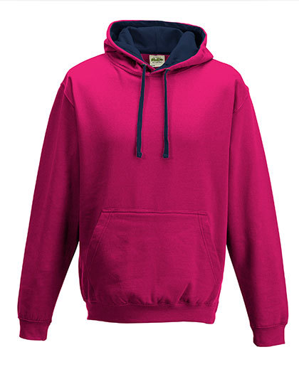 JH003 Just Hoods Varsity Kapuzenpullover mit doppellagiger Kapuze mit kontrastfarbener Innenseite