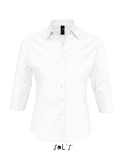 L631 SOL´S Damen Stretch-3/4-Armbluse Effect