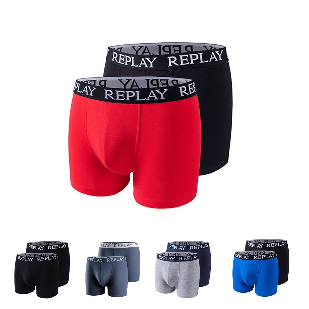 RP101005 Replay Herren Boxershorts (2er Pack)