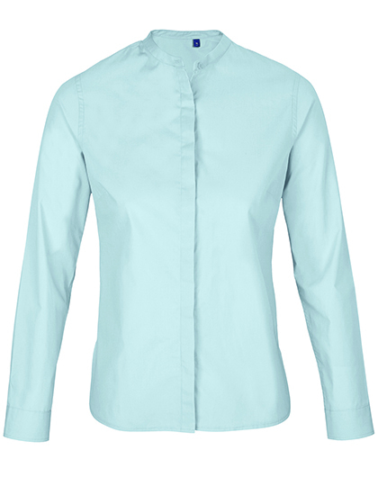 NB3787 NEOBLU Damen Bluse Mandarinkragen Bart
