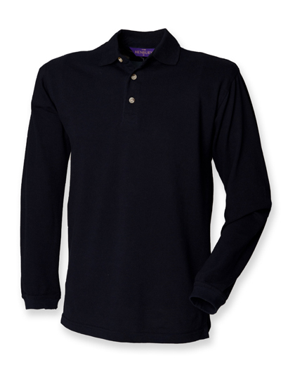 W105 Henbury Langärmliges Poloshirt aus Baumwoll-Piqué W105 Henbury Langärmliges Poloshirt aus Baumwoll-Piqué