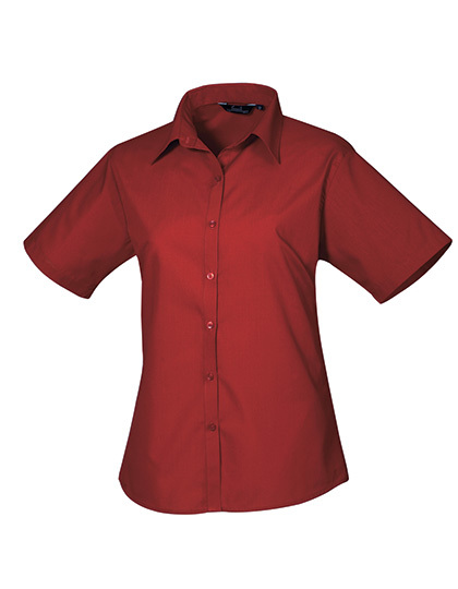 PW302 Premier Workwear Damen Poplin kurzarm Bluse (Damenbluse/Kurzarm)