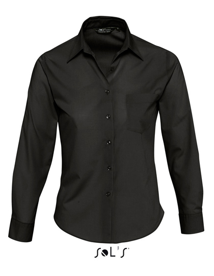L621 SOL´S Popeline-Langarmbluse Bluse Executive