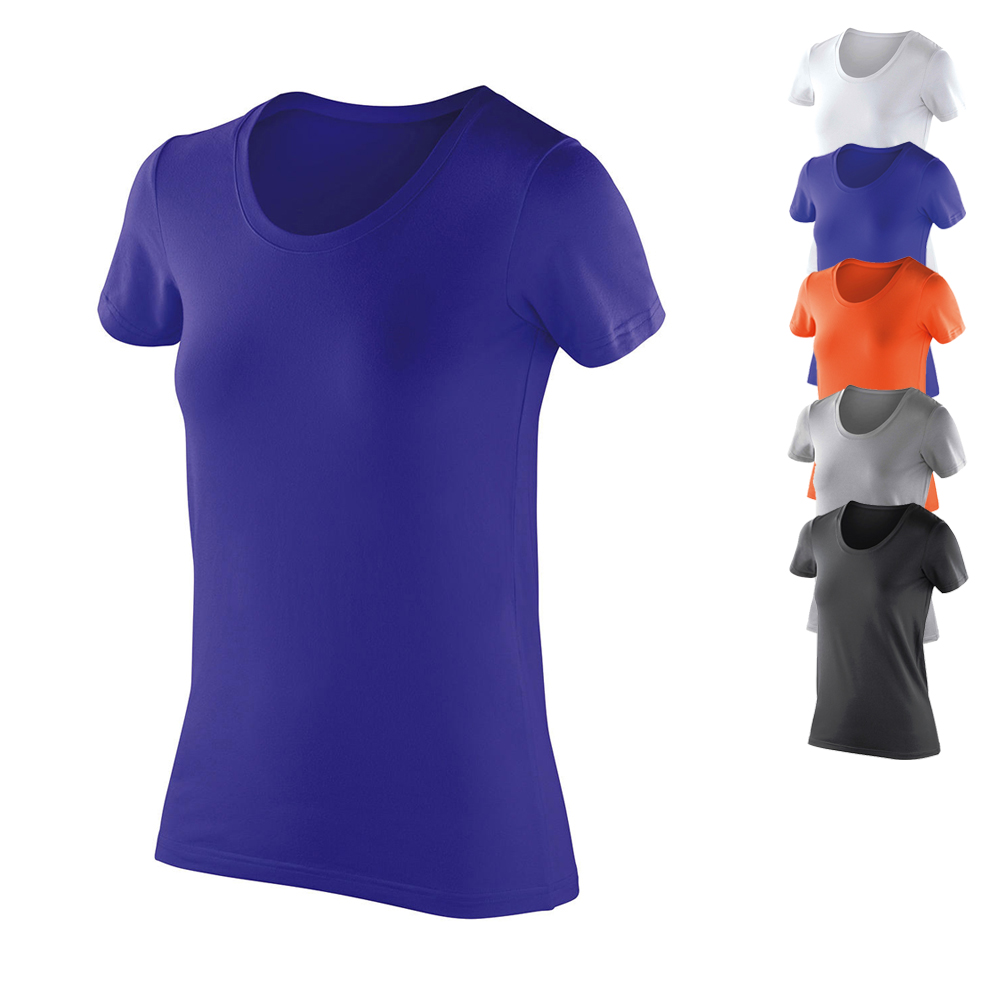 Impact Softex T-Shirt Spiro Ladies Womens/Ladies Short Sleeve 18 6 GYM SPORTS 