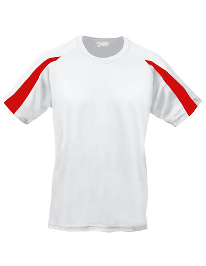 JC003 Just Cool Sportshirt Trainingsshirt mit Kontrast-Einsätzen an den Ärmeln