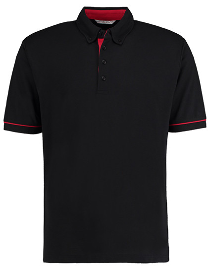 K449 Kustom Kit Polohemd Poloshirt Button Down Collar Contrast Polo Shirt