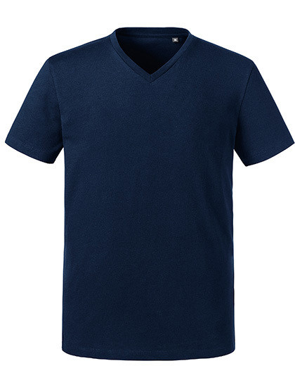 Z103M Russell Pure Organic Herren T-Shirt kurzarm V-Ausschnitt Bio Baumwolle