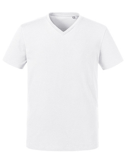 Z103M Russell Pure Organic Herren T-Shirt kurzarm V-Ausschnitt Bio Baumwolle