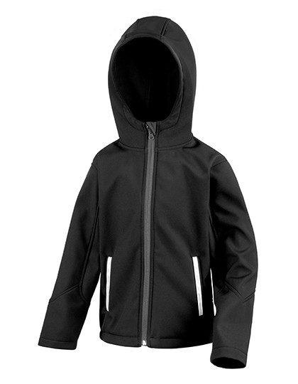 RT224J Result Core Junior Hooded Soft Shell Jacket