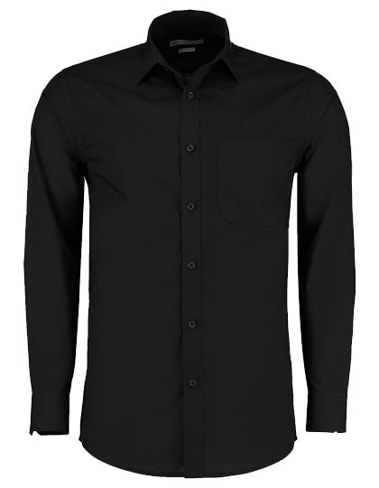 K142 Kustom Kit Hemd Langarm Poplin Shirt Long Sleeve