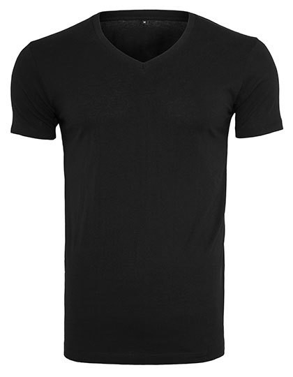 BY006 Build Your Brand leichtes T-Shirt V-Ausschnitt