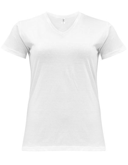JHK604 JHK CURVES T-Shirt V-Ausschnitt Damen