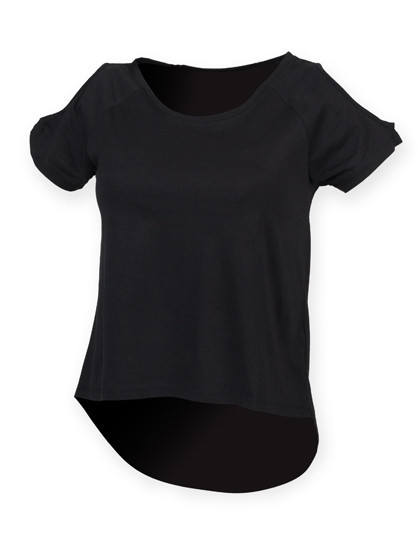 SF233 SF Women Damen T-Shirt mit fallendem Rückenteil