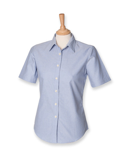 W516 Henbury Klassisches kurzärmliges Oxford-Hemd für Damen